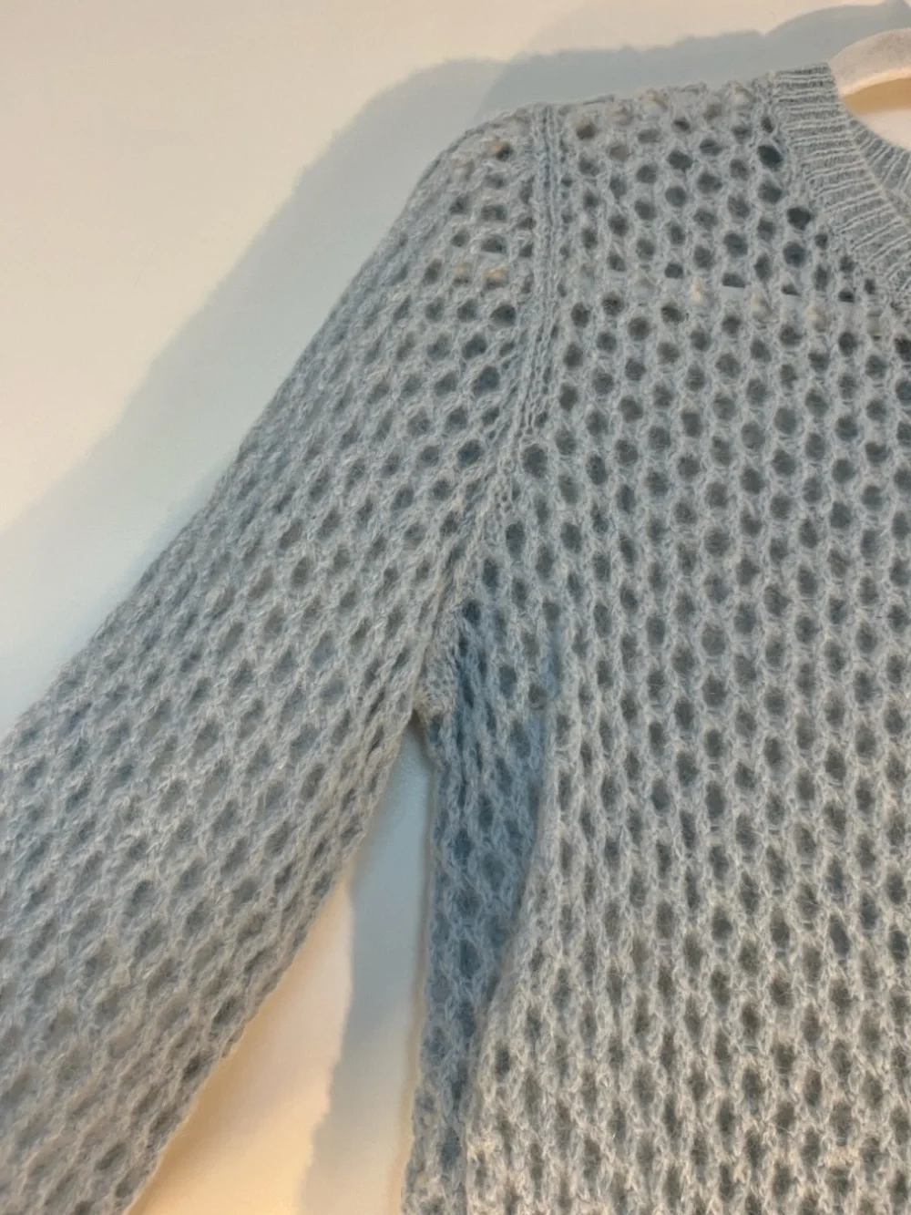 Everlane x Marques Almeida Blue Open-Knit Sweater